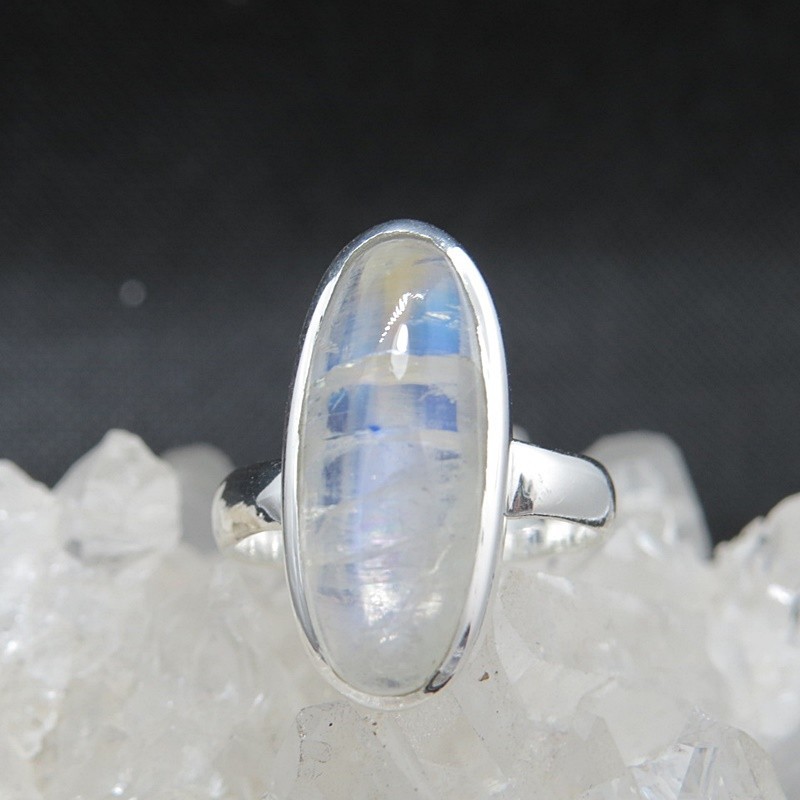 Anillo piedra luna y plata