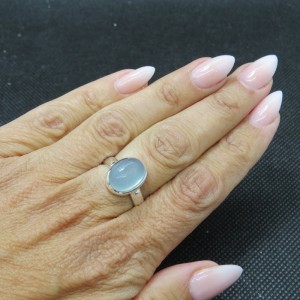 Anillo aguamarina y plata