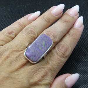 Anillo Purpurita y plata