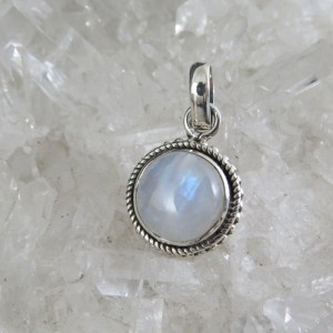 Colgante piedra luna y plata