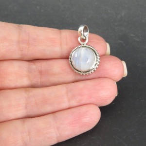 Colgante piedra luna y plata
