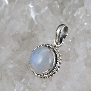 Colgante piedra luna y plata