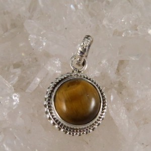 Colgante ojo de tigre y plata