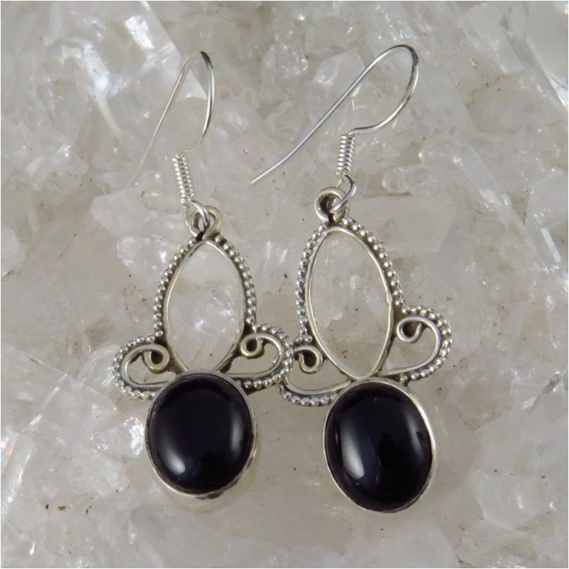 Pendientes ónix y plata Pendientes ónix y plata