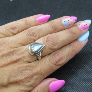 Anillo abalon y plata