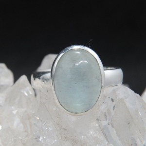 Anillo aguamarina y plata