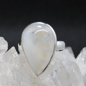 Anillo piedra luna y plata
