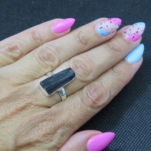 Anillo turmalina y plata