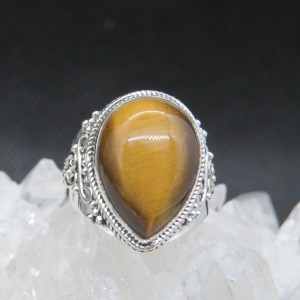 Anillo ojo de tigre y plata