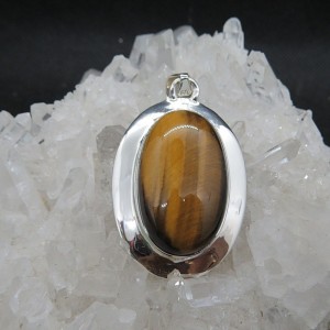 Colgante ojo de tigre y plata