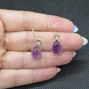 Pendientes amatista y plata