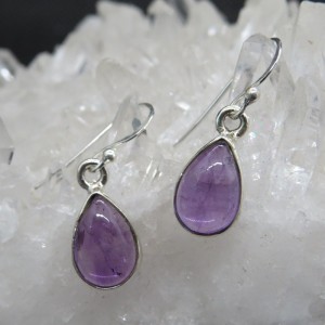 Pendientes amatista y plata