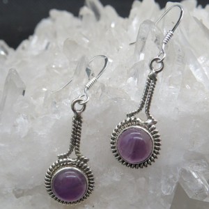 Pendientes amatista y plata