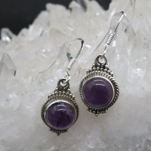 Pendientes amatista y plata