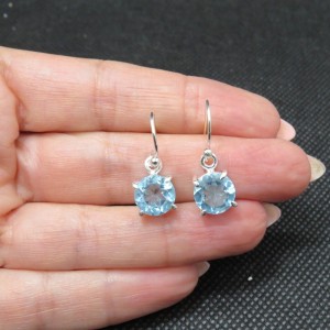 Pendientes topacio y plata