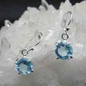 Pendientes topacio y plata