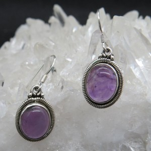 Pendientes amatista y plata