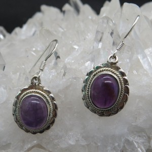 Pendientes amatista y plata