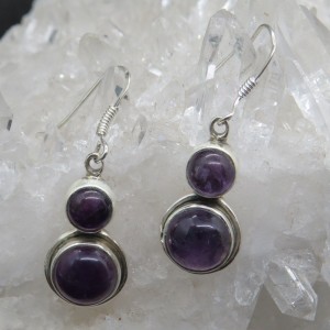 Pendientes amatista y plata
