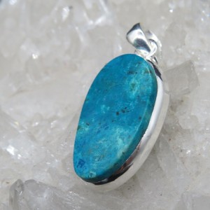 Colgante azurita y plata