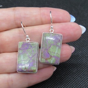 Pendientes Purpurita y plata