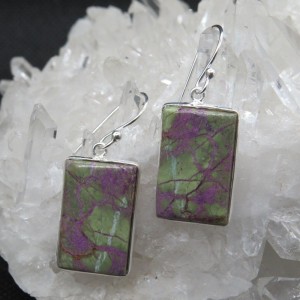 Pendientes Purpurita y plata