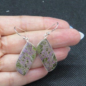 Pendientes Purpurita y plata