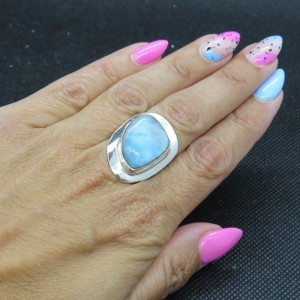 Anillo larimar y plata