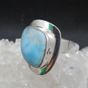 Anillo larimar y plata