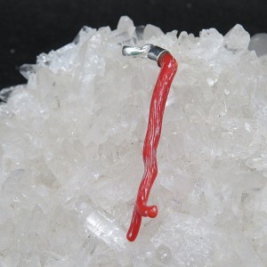 Colgante rama coral y plata