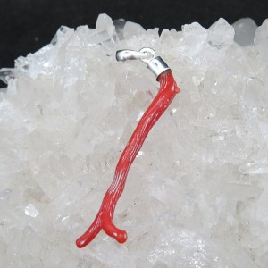 Colgante rama coral y plata