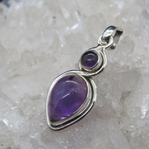 Colgante amatista y plata