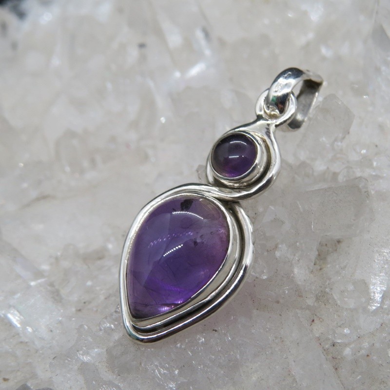 Colgante amatista y plata
