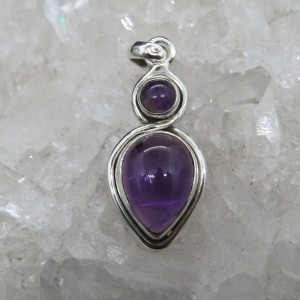 Colgante amatista y plata