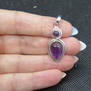 Colgante amatista y plata