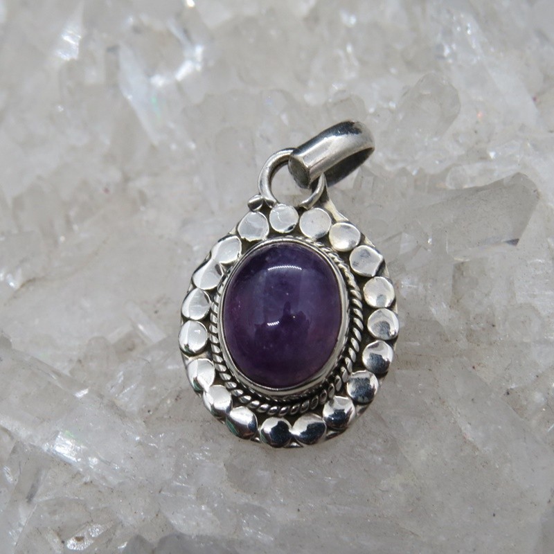 Colgante amatista y plata