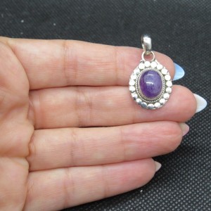 Colgante amatista y plata