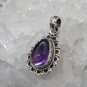 Colgante amatista y plata