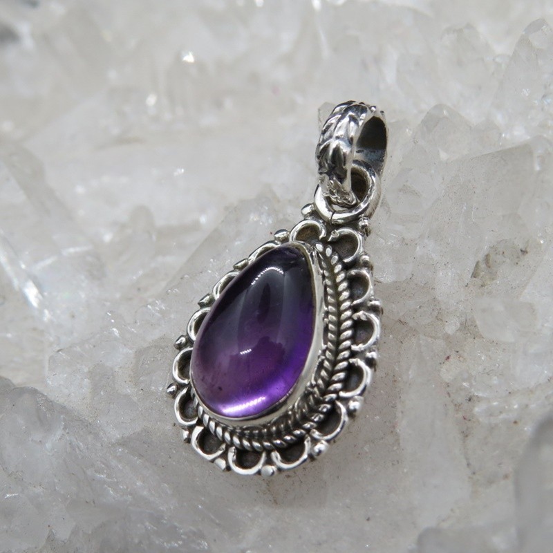 Colgante amatista y plata