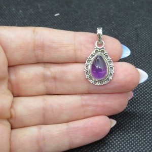 Colgante amatista y plata