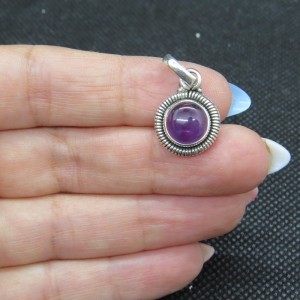 Colgante amatista y plata