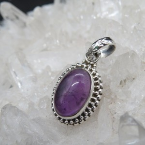 Colgante amatista y plata