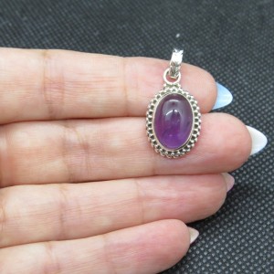 Colgante amatista y plata