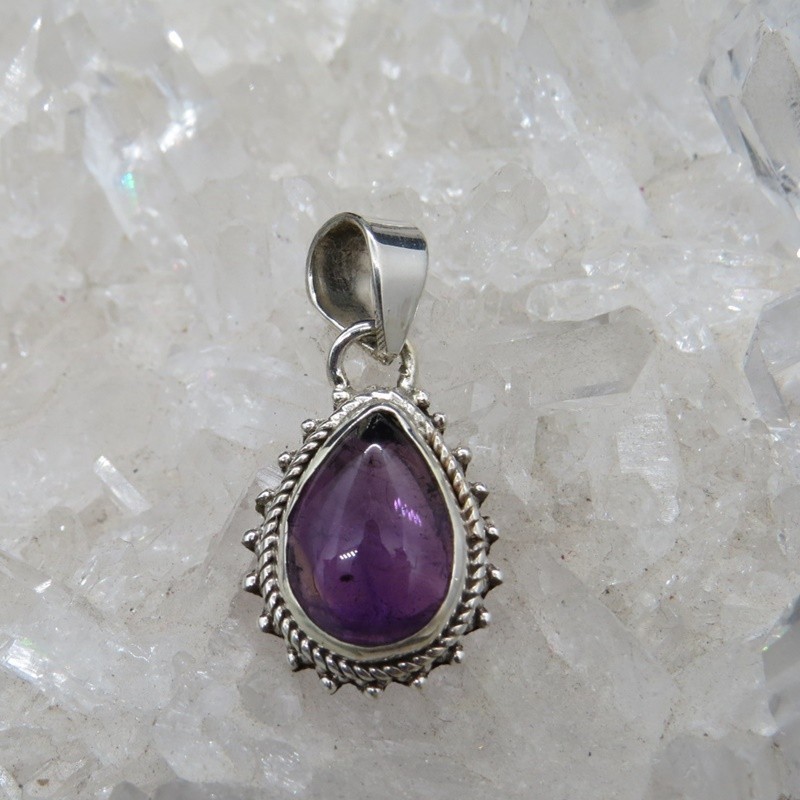 Colgante amatista y plata