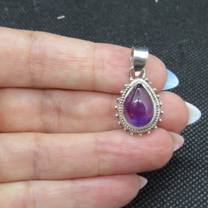 Colgante amatista y plata