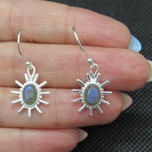 Pendientes labradorita y plata