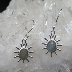 Pendientes labradorita y plata