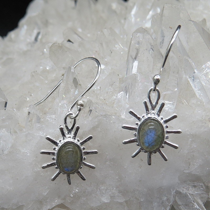 Pendientes labradorita y plata