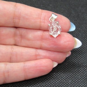 Colgante diamante Herkimer y plata