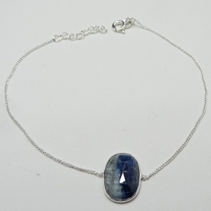 Pulsera joyería en plata de cianita